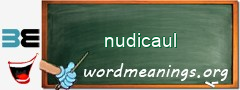 WordMeaning blackboard for nudicaul